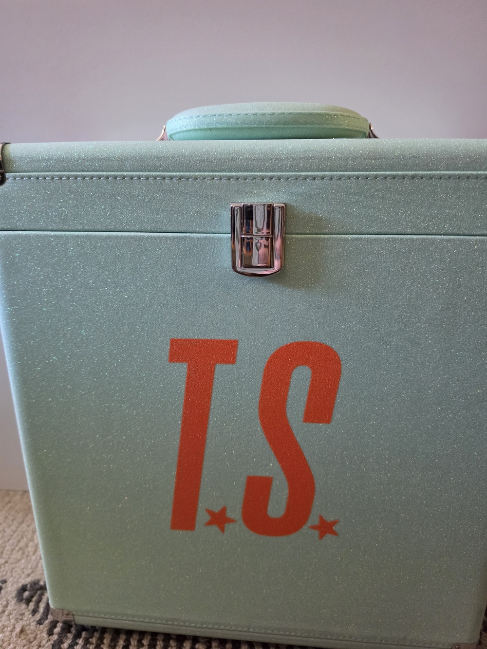 Taylor Swift Mint Green and Orange Vinyl Record Case